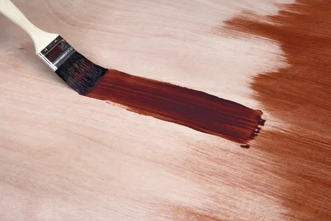 paint brush in the wood